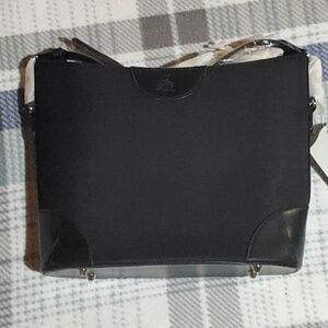 NWOT - Joy Mangano designer expandable drop bag, black with all accessories.